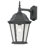 Elk Home - Cornerstone Temple Hill Coach Lantern, Matte Textured Black - Cornerstone Temple Hill Coach Lantern In Matte Textured Black finish measures 9.5"L x 9.5"W x 18"H. This Cornerstone light uses (1) 75 Medium bulb which is not included.