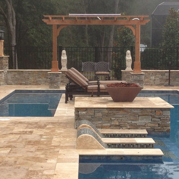 Roman Blend Walnut Travertine Pavers