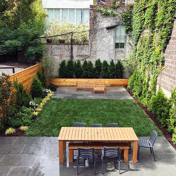 Brooklyn Backyard with Bluestone Patio and Cedar Fencing