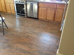 Porcelain Tiles That Look Like Wood Here Is A Picture Of The Apartment It S Little More Washed Out Than Irl