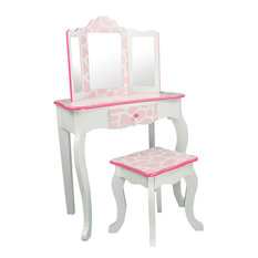 50 Most Por Kids Vanities For 2018 Houzz Fantasy Fields By Teamson Kids Fashion Prints S Vanity Table And Stool Set