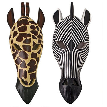 Set of Tribal Style Animal Masks