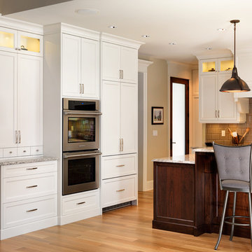 Traditional White & Walnut Kitchen