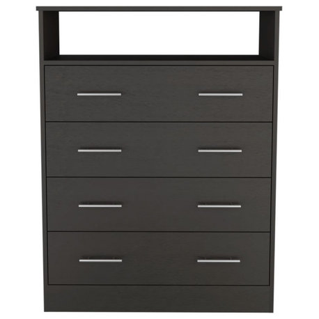 Serbian Four Drawer Dresser, Black