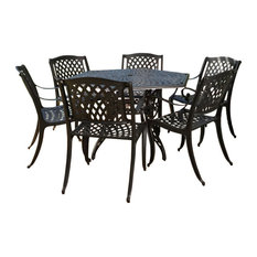 Hallandale Outdoor 6-Seater Cast Aluminum Dining Set