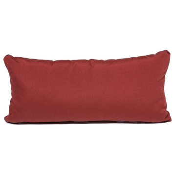 TKC Outdoor Throw Pillows Rectangle in Terracotta Red Fabric (Set of 2)