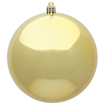 Vickerman N591508DSV 6" Gold Shiny Ball Ornament