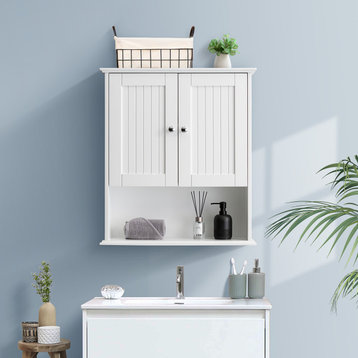 26 in. W x 29 in. H Wall Cabinet Over the Toilet Storage Cabinet