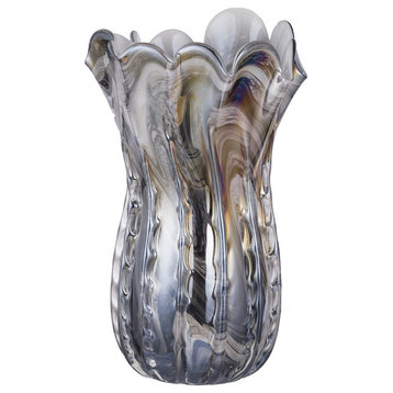 Svirla Blown-Glass Vase, 8"x11"