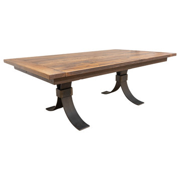 Tabernash Rectangular Barnwood Dining Table, Provincial, 48x96, 2 Breadboard Ex