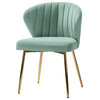 Luna Contemporary Side Chair With Tufted Back, Sage