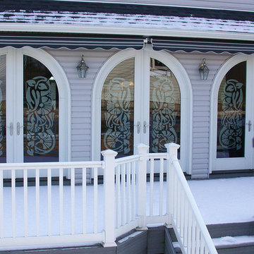 Art on Glass Doors for Privacy