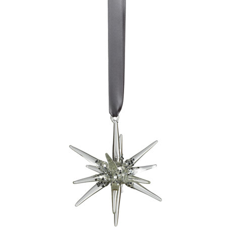 Starburst Glass 3D Hanging Ornaments, Set of 4, 4.75"