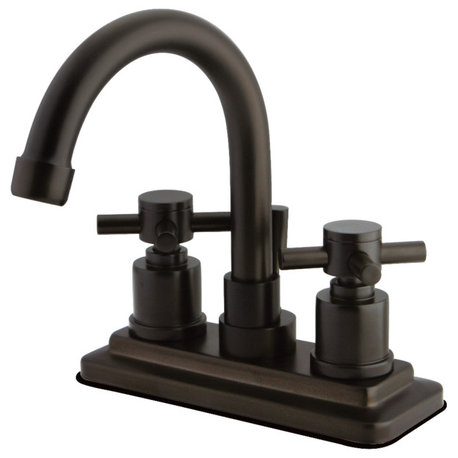 Kingston 4" Centerset Bathroom Faucet w/Brass Pop-Up, Oil Rubbed Bronze