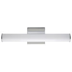 Maxim Lighting - Rail LED 18" Bath Vanity - Tubular shaped White acrylic diffusers mount to frames of Polished Chrome, Satin Nickel, or Black. Powered by 3000K LED these fixtures work well in a variety of contract applications.