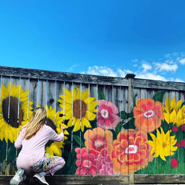 Dreamy Outdoor Garden Mural
