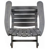 GDF Studio Vivian Outdoor Acacia Wood Adirondack Rocking Chair, Dark Gray, Set of 2