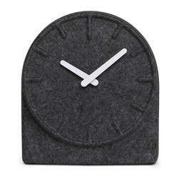 Felt Two LT17012 Analog Index Table Clock in Grey - Desk And Mantel Clocks