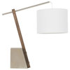 Robyn Table Lamp With Concrete Base/White Shade