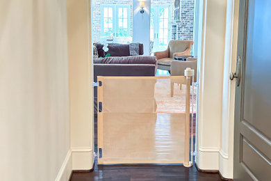 Cafe Retractable Gate in Living Room Doorframe
