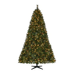 Alexander Pine Quick-Set Artificial Christmas Tree with Pinecones - Artificial Plants And Trees