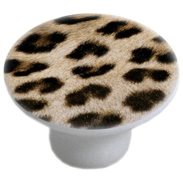 Leopard Print Ceramic Cabinet Drawer Knob