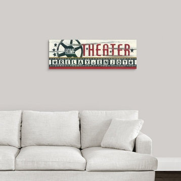 "Home Theater" Wrapped Canvas Art Print, 36"x12"x1.5"