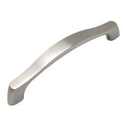 Cosmas - Cosmas 9444-128SN Satin Nickel Contemporary Cabinet Pull - Cabinet And Drawer Handle Pulls