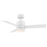 Modern Forms - Axis 3-Blade Smart Ceiling Fan 44" Matte White, 2700K LED Kit - A simple, sophisticated smart fan that works seamlessly in transitional, minimalist and other modern environments, Axis is perfectly sized for medium-sized kitchens, bedrooms and living rooms, and its wet-rated status and weather-resistant finish make it prime for outdoor use as well. Unleash the full potential of Axis with our Modern Forms app, which offers smart features like Adaptive Learning and Away Mode, and helps cut down on energy use by integrating with your smart thermostat. Modern Forms Fans pair with the smart home tech you know and love, including Google Assistant, Amazon Alexa, Samsung Smart Things, Ecobee, Control4, and Josh AI. Coming Soon: Savant, Lutron Homeworks, and Nest. Free app download: Sync with our exclusive Modern Forms app to control fan speed, use smart features like breeze mode, adaptive learning, create groups, and reduce energy costs. New: Bluetooth compatible for improved range and an unlimited amount of fans can be control with remote or wall control within range. Battery operated Bluetooth remote control with wall cradle included (Part # F-RCBT-WT). Optional Bluetooth hardwired wall control sold separately (Part# F-WCBT-WT) and can be set-up as 3 or 4 way switches when you purchase more than one. Can be controlled through an Android or iOS wall mounted tablet with Wi-fi. Modern Forms Fans are made with incredibly efficient and completely silent DC motors and are up to 70% more efficient than traditional fans. Every fan is factory-balanced and sound tested to ensure each fan will never wobble, rattle or click. Replaceable LED luminaire powered by WAC Lighting, features smooth and continuous brightness control. Available in 2700K, 3000K, and 3500K options, order accordingly. An optional cover is included to conceal luminaire. ETL & cETL Wet Location Listed for indoor or outdoor applications. Can be installed on slope ceilings up to a 32 degree slope (XF-SCK Slope Ceiling Kit available for slopes 32-45 Degrees). Downrods sold separately for longer lengths. Item(s) may contain traces of chemical(s) from Prop 65 list. Warning: Cancer and Reproductive Harm