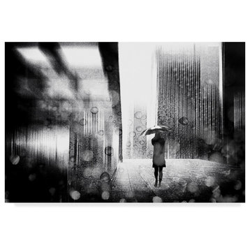 Stefan Eisele 'A Raining Day In Berlin' Canvas Art, 47"x30"