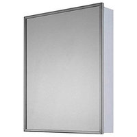 Euroline Medicine Cabinet, 16"x22", Annealed Stainless Frame, Surface Mounted