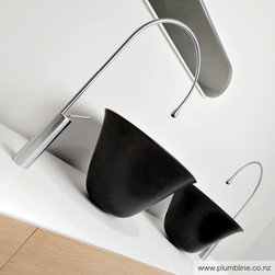 Goccia High Basin Mixer R197mm Spout - Bathroom Basins