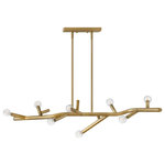 Hinkley Lighting - Hinkley Lighting Twiggy 8 Light 38" Linear Light, Light Brass - Twiggy defines cool elegance with a natural twist. A contemporary, artistic interpretation of a tree branch, this minimalist chandelier evokes a fun, organic design. Twiggy is offered in Light Brass or Black finish options.