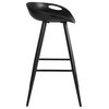 Homycasa Fiyan 27.6" Metal Counter Stools in Black (Set of 2)