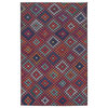 Kaleen Indoor-Outdoor Distressed Boho Patio Rug, Multi-Color, 5'x7'6"