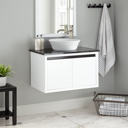 30" COTTEE WALL-MOUNT VESSEL SINK VANITY - Bathroom Vanities And Sink Consoles
