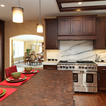 Mt. Prospect Kitchen Addition with Walnut Cabinets