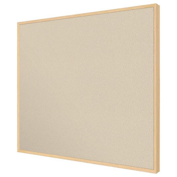 Ghent's Fabric 4' x 5' Bulletin Board with Maple Trim in Beige