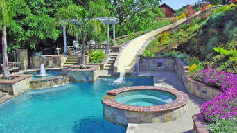Water slide and Fountain, Swimming Pool and Retaining Walls