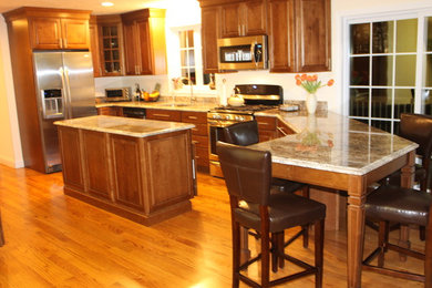 Example of a trendy kitchen design in Boston