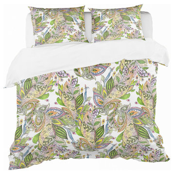 Watercolor Abstract Pattern Bohemian and Eclectic Duvet Cover, Twin