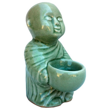 Young Standing Celadon Monk