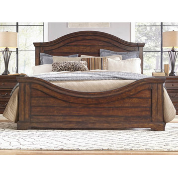 American Woodcrafters Stonebrook Panel Bed, Tobacco, Queen
