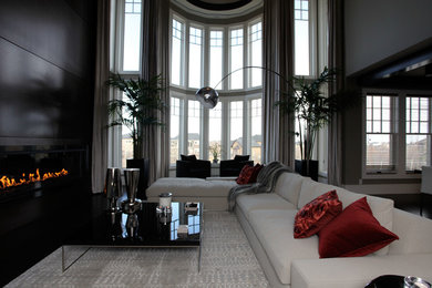Trendy home design photo in Calgary