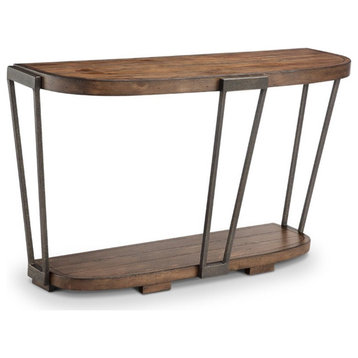Magnussen Yukon Industrial Bourbon and Aged Iron Entryway Table
