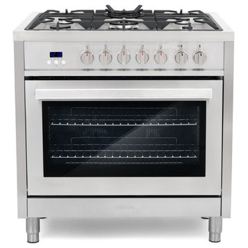 Cosmo COS-F965 36 in. Stainless Steel Dual Fuel Range with Convection Oven