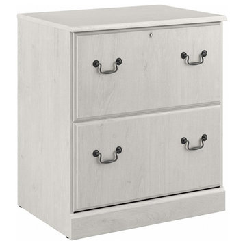 Pemberly Row 2 Drawer Lateral File Cabinet in Linen White Oak - Engineered Wood
