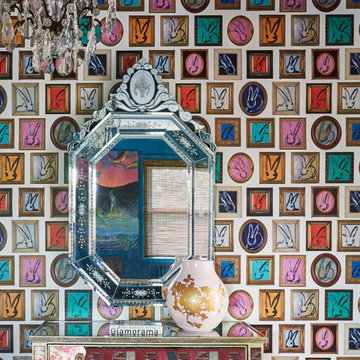Raspberry Guestroom and Vintage Entry