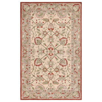 Safavieh Antiquity Collection AT65P Rug, Rust/Ivory, 3' x 5'