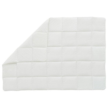 Yatas Bedding Anti-Stress 89" x 102" Fabric King Quilt in White
